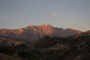 Mountains at sunrise